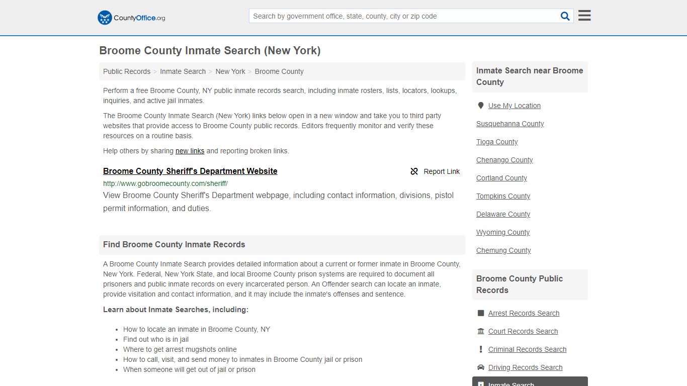 Inmate Search - Broome County, NY (Inmate Rosters & Locators)